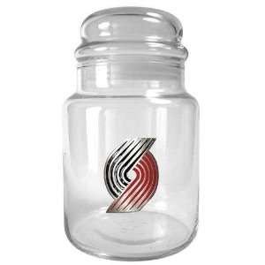   Blazers NBA 31oz Glass Candy Jar   Primary Logo
