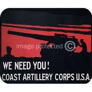  We Need You Coast Artillery WWi US Navy Vintage MOUSE PAD 