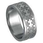 Stainless Steel Puzzle Ring Autism Awareness