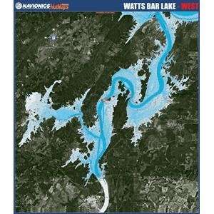   Navionics Paper Map Watts Bar Lake   West Tennesee GPS & Navigation