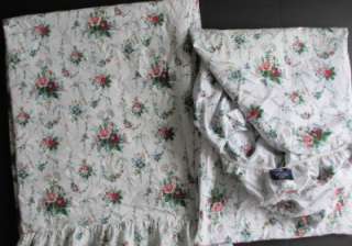 Lot 2 RALPH LAUREN BLAINE Full Sheet Set Floral Cottage Chic Fitted 
