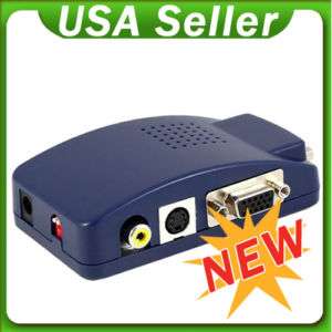 PC VGA to TV RCA S Video Converter Adapter Switch Box  