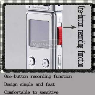 NEW 4GB USB 2.0 Digital Voice Recorder  Player Dictaphone Silver 