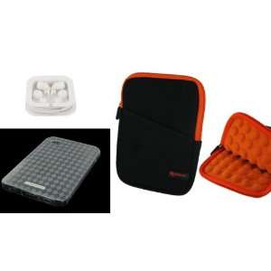 3n1 Super Bubble Neoprene Sleeve Case (Black / Orange) / TPU Flex Skin 
