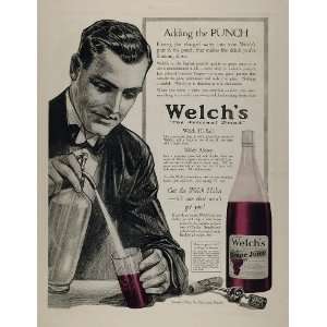   Ad Welchs Grape Juice Drink Recipe Hi Ball Rickey   Original Print Ad
