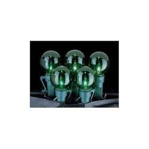  Set of 35 Green G25 Christmas Lights With Green Wire 