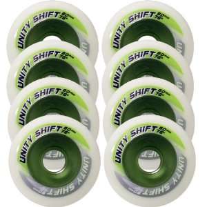 HYPER Inline Skate Wheels 80mm 76a UNITY SHIFT ROLLER HOCKEY x8 Green
