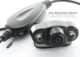 Car Rearview Mirror Wireless Parking Reverse Camera Monitor Bluetooth 