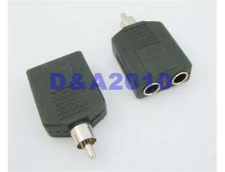 Rca Audio Adaptor Male to 2 6.35mm 1/4 Female Splitter  