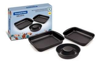 for sale is a tramontina 3 pc roasting pan set ref 20099031