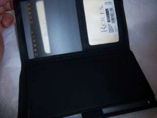 Rolfs Nostalgia Frame Checkbook Leather Wallet,Black  