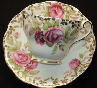 Royal Standard FESTIVAL ROSE GILT Tea cup and saucer  