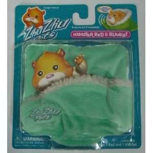  Zhu Zhu Pets Hamster Bed and Blanket   TEAL Toys & Games