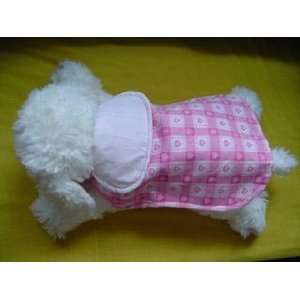  Dog Reversible Fleece Coats Pink With Whit Belt2 6 