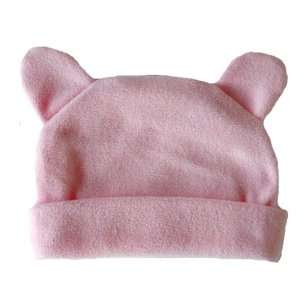  Fleece Light Pink Hat with Ears (3 6 Months to 16 Pounds 