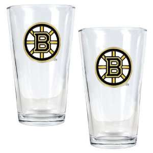    Boston Bruins Glasses   Set of Two 16 oz Pint Ale