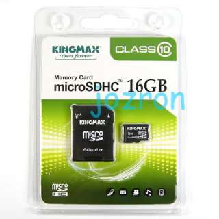 Kingmax 16GB 16G Micro SD SDHC Card+SD Adapter Class 10  