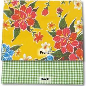 Hibiscus Floral Reversible Oilcloth Placemat 