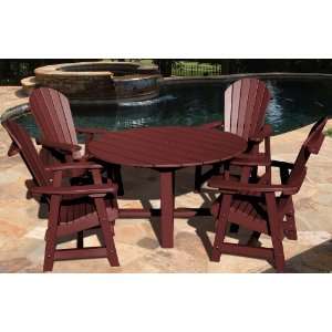  V1094SET1 Recycled Plastic Round Table & Adirondack Chair 