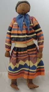   Vintage Native American Palmetto Seminole Indian Doll Male 10  
