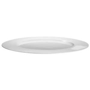   Table 12 1/2 Inch White Bone China Rimmed Charger Plate, Set of 4