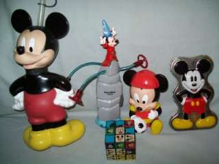 Lot 11 Vintage Mickey Mouse Collection Bottle Frame Clip Squeak Toy 