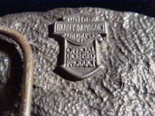   Davisdon Motorcycles Eagle w/ Bar Shield Pewter Belt Buckle NR 1992