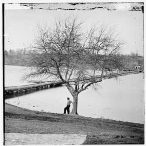  Civil War Reprint Pontoon bridge across the James River 