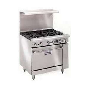   36in Restaurant 4 Gas Burner Range w/ 12in Griddle & Oven Appliances