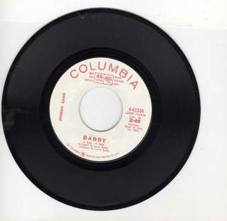 JOHNNY CASH DADDY/THING CALLED WHITE LABEL PROMO 45  