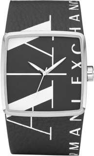 NEW ARMANI EXCHANGE LEATHER BAND MENS WATCH AX6006 NEW  