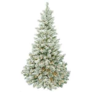  6.5 Pre Lit Flocked Buffalo Artificial Christmas Tree 