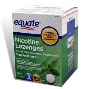Nicotine Lozenge, Mint Flavor 2 mg 108 Lozenges, Equate  