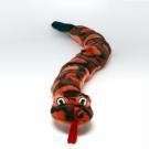 Kyjen Invincible Snake Red & Black 6 Squeaker Dog Toy  
