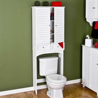 SEI White Nassau Bathroom Spacesaver Cabinet BE7181 0 37732 07181 7 