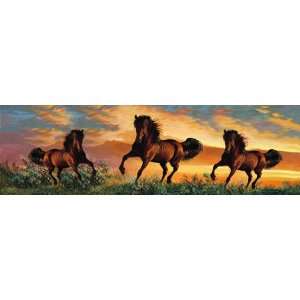  Horses   Fire in the Sky Rear Window Decal Automotive