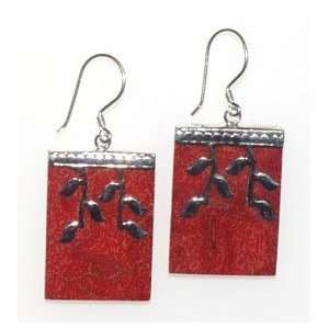  Red Coral Earrings