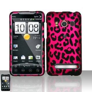 Black And Pink Leopard Rubberized Snap on Design Hard Case Faceplate 