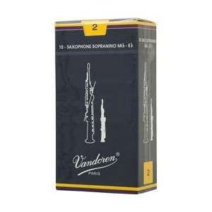  Vandoren Sopranino Saxophone Reeds Strength 2, Box of 10 
