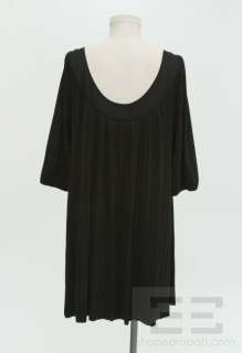 Laundry by Design Black Pleated Half Sleeve Dress Size Medium  