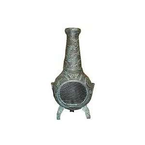   Chiminea w/Gas Kit   Antique Green   Large Patio, Lawn & Garden