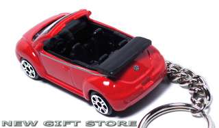 KEY CHAIN RED VW NEW BEETLE BUG VOLKSWAGEN CONVERTIBLE CABRIO PORTE 