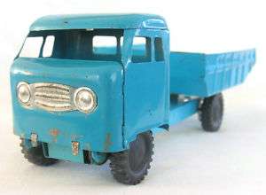VINTAGE OLD FRICTION BLUE DELIVERY TRUCK TIN TOY 1950 ?  