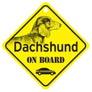 Short Hair Dachshund On Board Dog Sign Gift