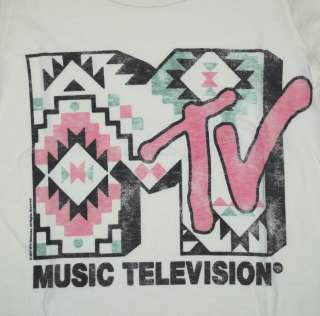 MTV Music Television Vintage Style Junk Food Soft Juniors T Shirt Tee 
