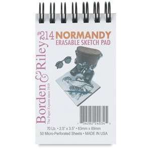   Pads   2½ times; 3½, #214 Normandy Erasable Sketch Pad, 50 Sheets