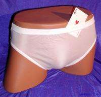 MENS NYLON TRICOT BRIEFS NWOT WHITE SOFT SILKY UW4MEN  