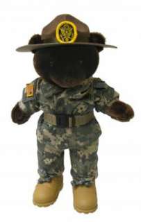 ARMY DRILL SERGEANT TEDDY BEAR (12 TALL)  
