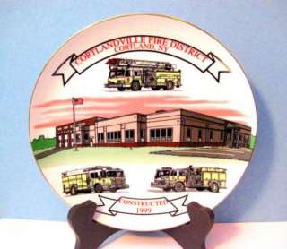 CORTLANDVILLE FIRE DISTRICT COLLECTIBLE PLATE   CORTLAND, NY  