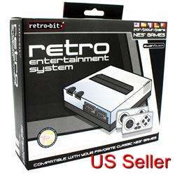 NES Console 8 Bit Top Loader Retro Bit Silver/Black NEW  